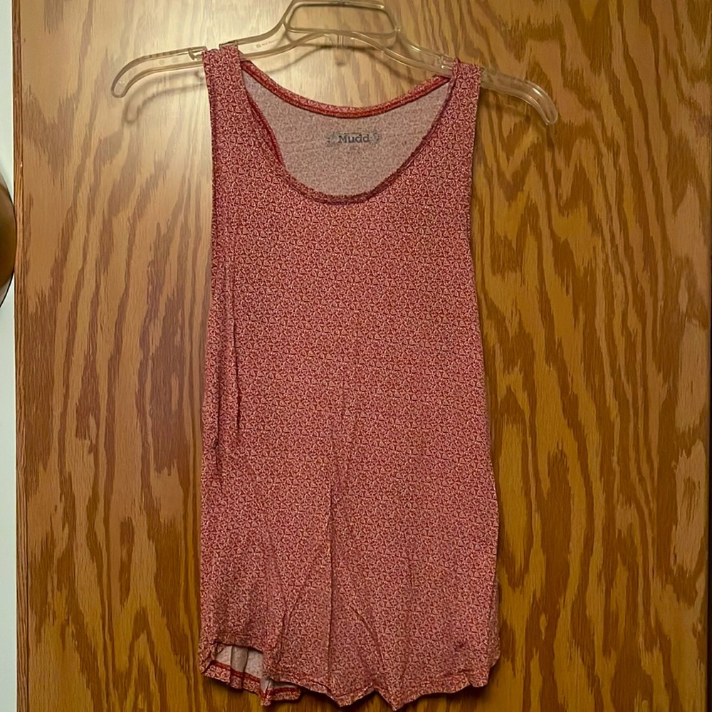 Red floral tank